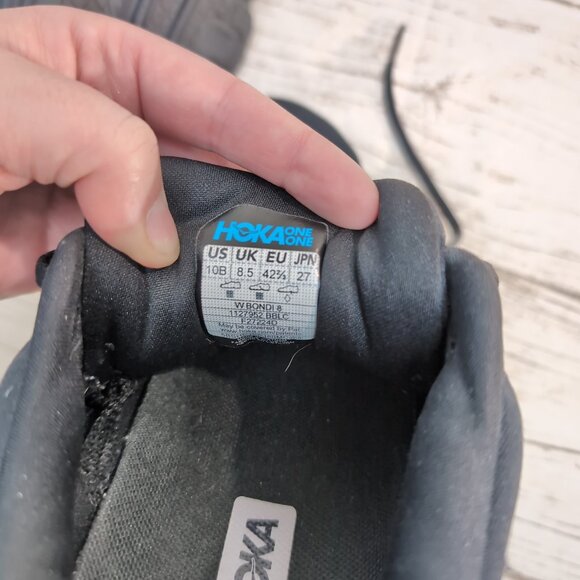 HOKA One One Bondi 8 Running Shoes Black Mesh Cushioned – Women’s 10B - Picture 6 of 8